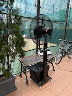 今年は稼働するのか!(^^)ミスト扇風機<br>